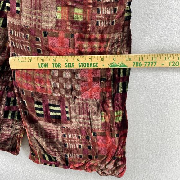 IDEA PLUS Scarf Womens Fleece Geometric Wrap Rectangle Velvet Maroon 10 x 54 in - Picture 8 of 10